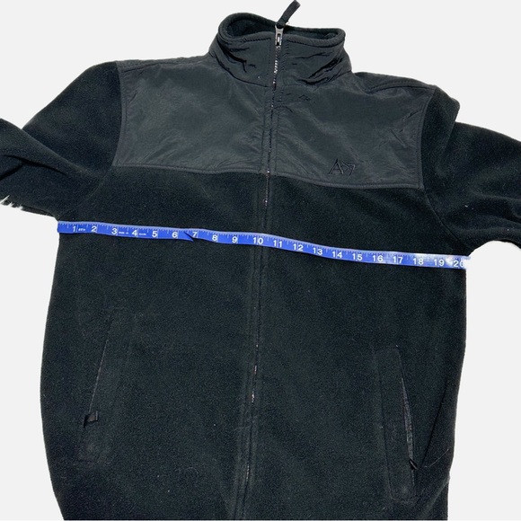 Aeropostale Black Fleece Zip Up Coat Jacket - Picture 6 of 7